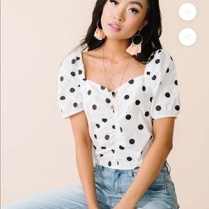 Tops - Polka Dot Crop Top Tops - Polka Dot Crop Top